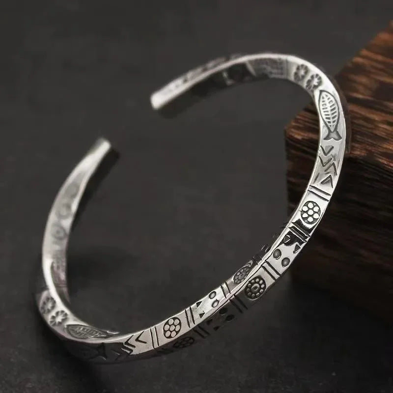Simple Silver Color Twist Metal Cuff Bracelet Charm Men\\'s Fashion Casual Party Jewelry Biker Accessories Wholesale