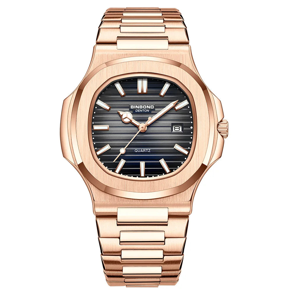 UTHAI CQ249 Luxury men's quartz Watch waterproof ultra-thin watch stainless steel Man watch clock sport Relo watches for man
