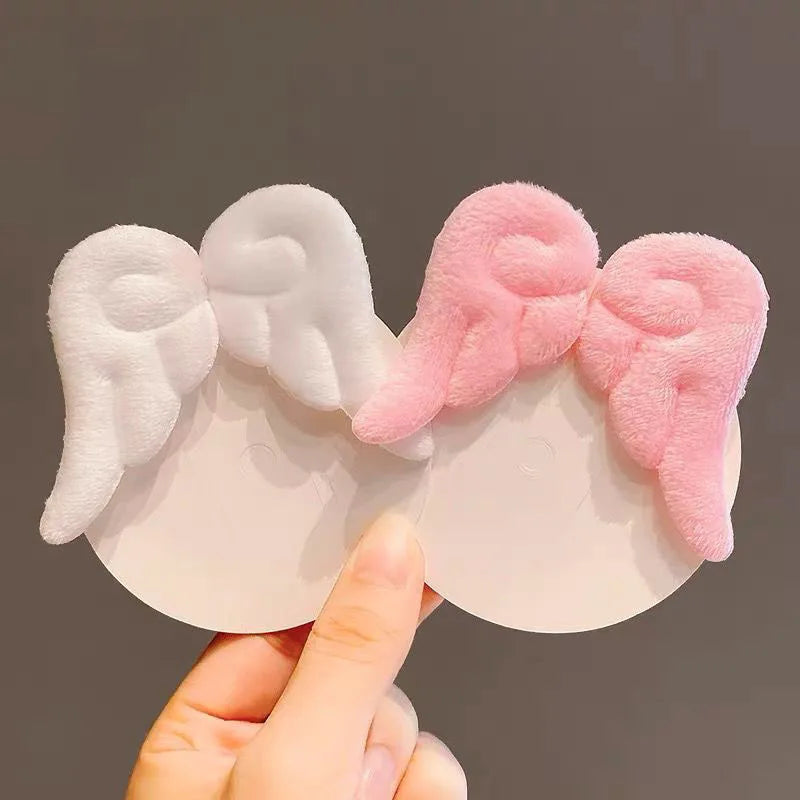 2pcs Angel Wing Hair Clips Girls Kids Cartoon Plush Pins Barrette Wing Hair Hoop Christmas Dress Up Hairpin Accessories 헤어핀