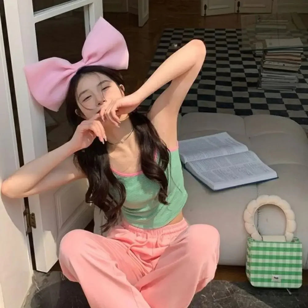 Pink Black big Bow Knot Hairbands Hairpin for Women Girls Hair Accessories Hair Band Ties Headbands for Children Headdress