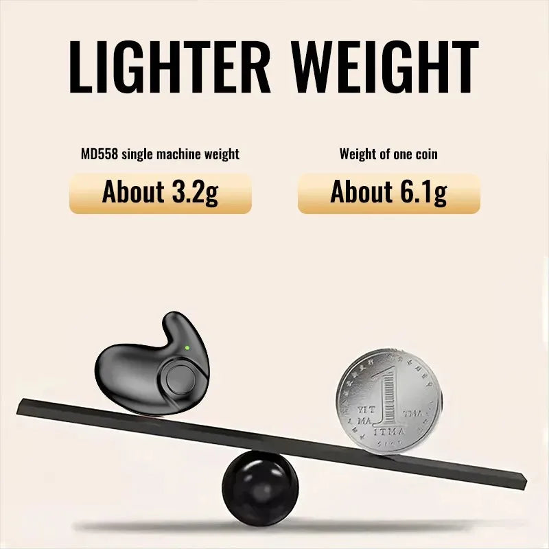 Invisible Bluetooth 5.3 Headphones Wireless Sleep Earphones HiFi Stero Noise Reduction Earbuds Sports Headsets for Xiaomi iPhone