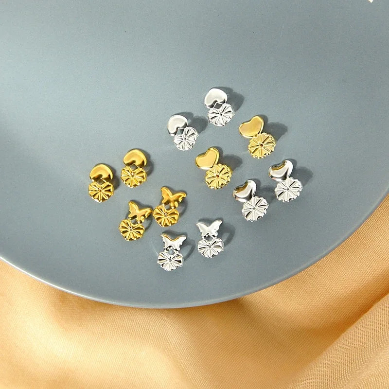 Ear Lifter Lift Hypoallergenic Fits Post Earring Earlobe Support Earrings Fashion Butterfly Stud Earrings Back Nut for Women