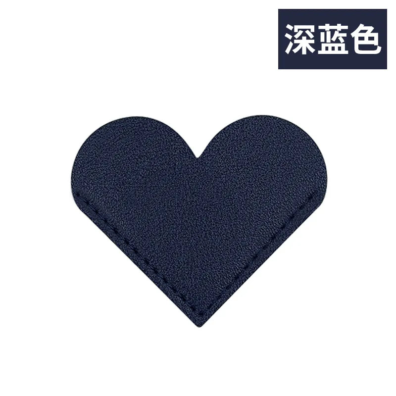 PU Bookmark Leather Heart Bookmark Mini-portable Gift Heart Bookmark Page Folder Corner Protective Cover School Supplies