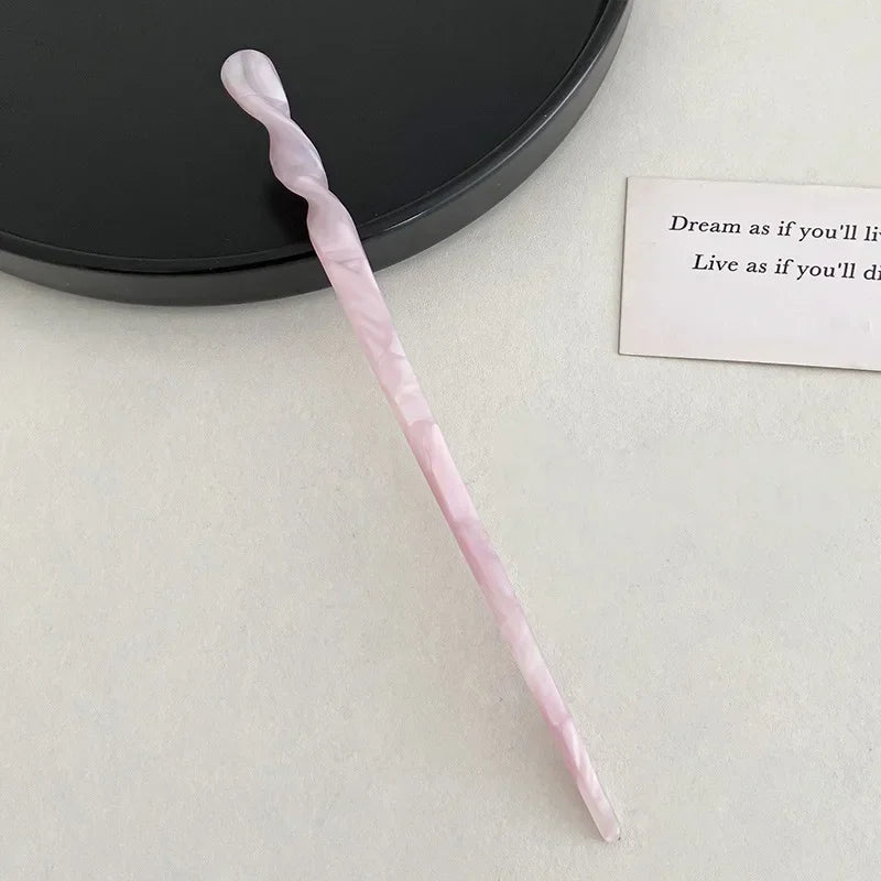 Chinese Style Hair Sticks Vintage Acetate Resin Chopstick Women Hairpins Clip Pin Headwear Wedding  Accessories