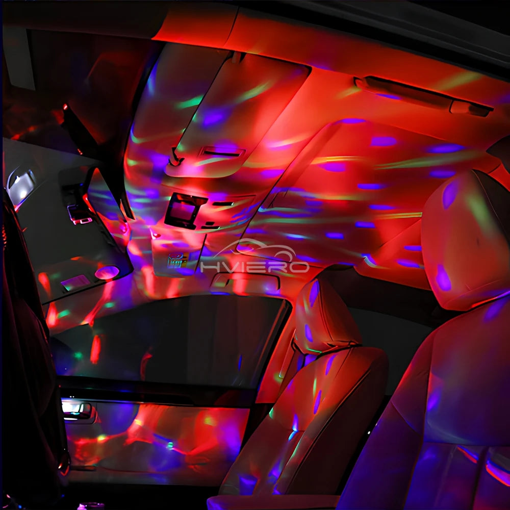 Car DJ RGB Music Sound Colorful LED Mini Mushroom Atmosphere Lights Auto USB-C IOS Holiday Party Karaoke Welcome Decoration 5V