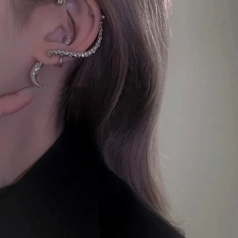 1Pc Snake Earring Clips Without Piercing Punk Non Pierced Clip Earrings Ear Cuffs for Women Men Fake Piercing Jewelry New