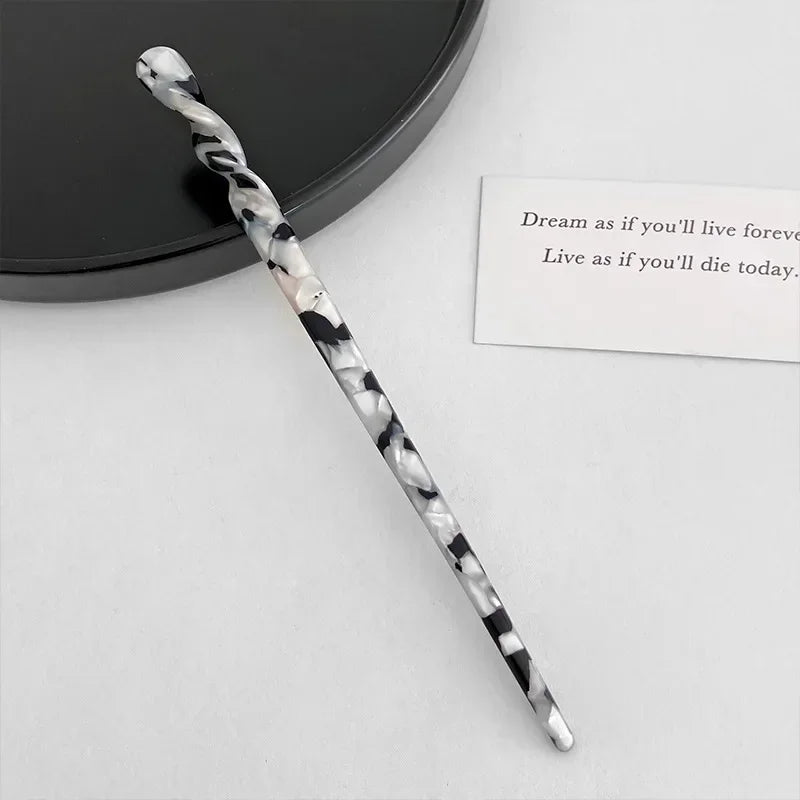 Chinese Style Hair Sticks Vintage Acetate Resin Chopstick Women Hairpins Clip Pin Headwear Wedding  Accessories