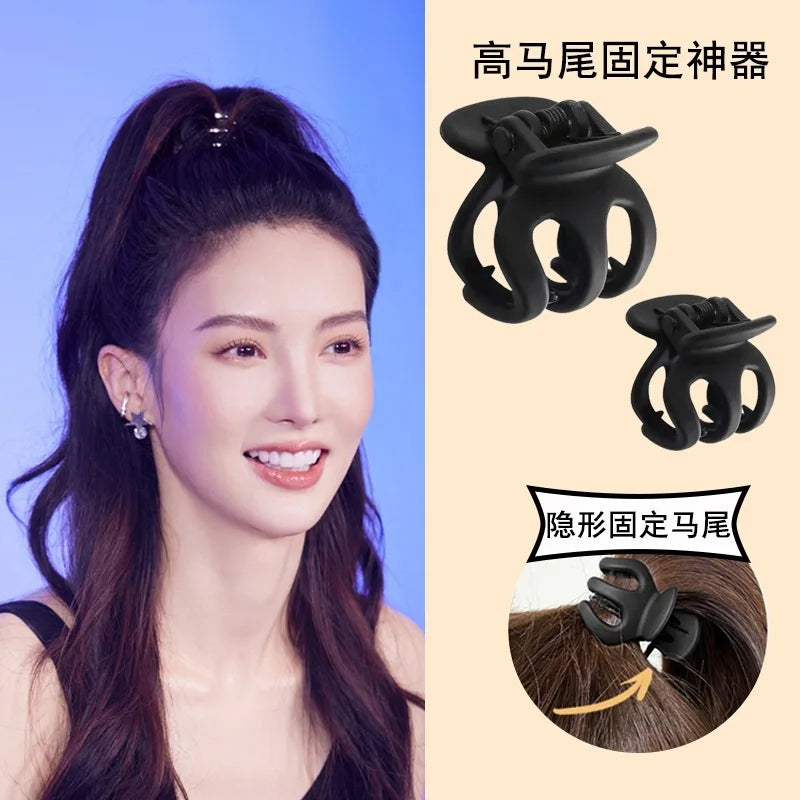 머리핀 Fashion Hight Ponytail Hair Claw Clip Acrylic Small Hair Claws Women Girls Shark Clips Headwear Barrette Hair Accessories