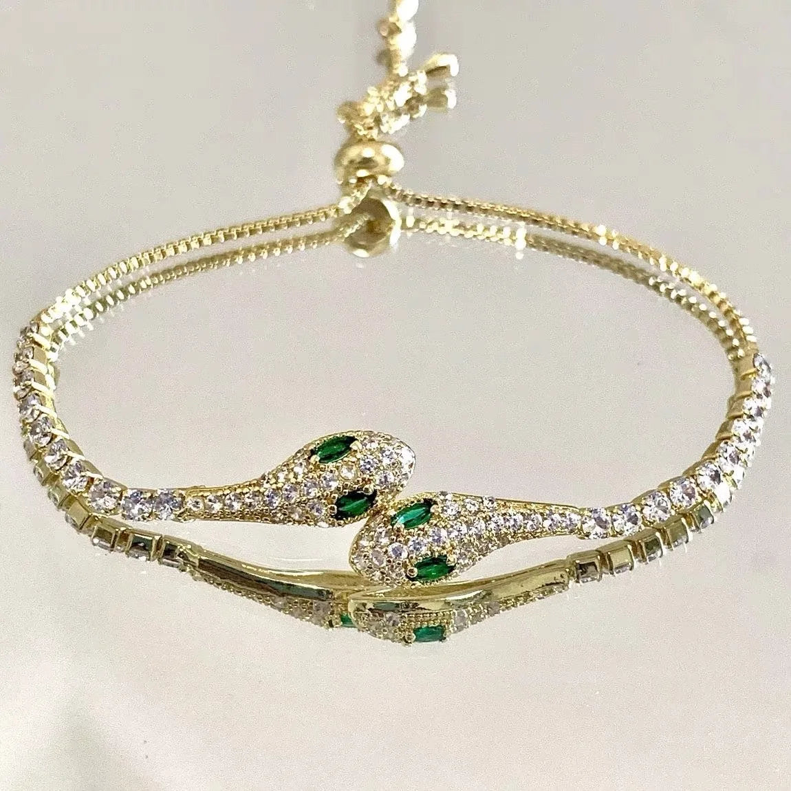 Elegant Black Crystal Eyes Snake Zircon Bracelet Women's Fashionable Personalized Daily Accessory Party Jewelry Birthday Gifts