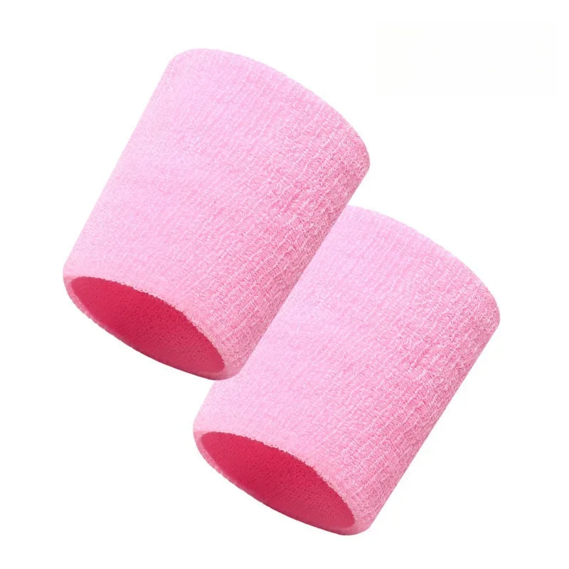 Cotton Fitness Run Sweatband Gym Wristband Sport Bracers Sweat Towel Wrist Support Band Cuff Tennis Wrist Guard Protector Strap