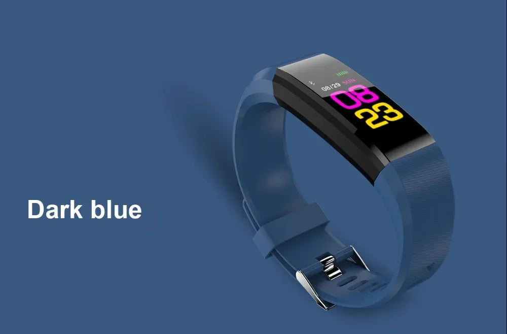 Smart Watch 115Plus Bracelet Heart Rate Blood Pressure Band Fitness Tracker Smartwatch Bluetooth Wristband