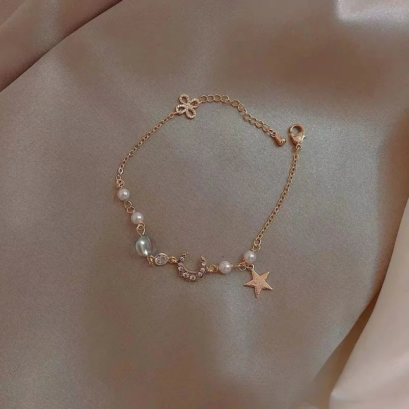 Chinese Style Tassel Beaded Bracelet for Women Retro Butterfly Pendant Charm Bracelets Temperament Bangles Fashion Jewelry Gift
