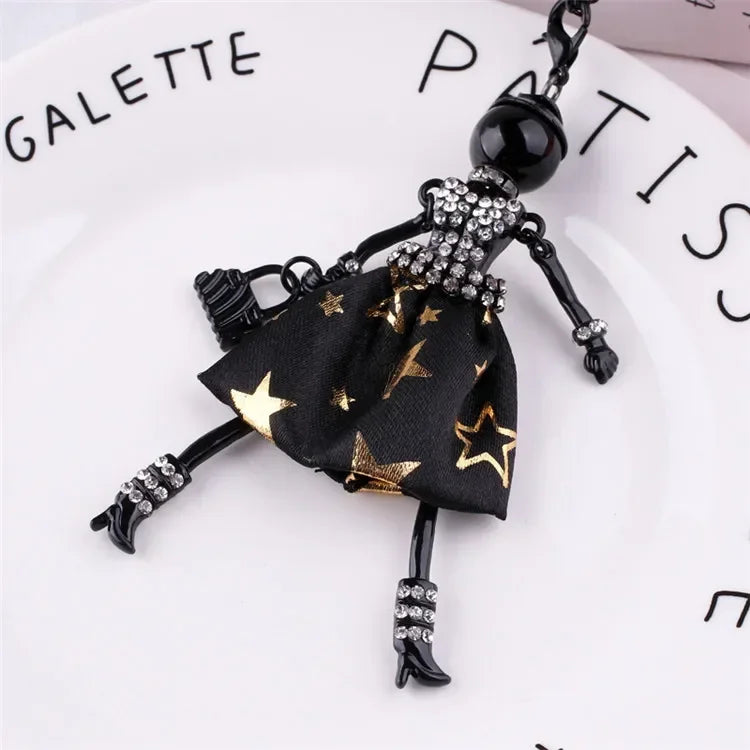 New Women Doll Long Chain Necklace Shining Dress Pendant Handmade Girl Maxi Necklaces & Pendants Brand Hot Fashion Jewelry