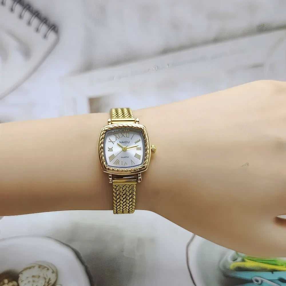 Famous Brand Women Watch Stainless Steel Strap Gold Watch Fashion Luxury Gift Ladies Quartz Wristwatches Relojes Para Mujer