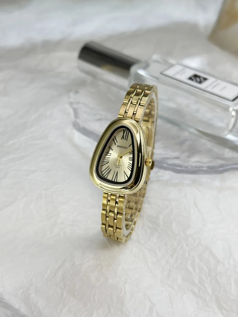 Hot Sale Stainless Steel Strap Women's Watch Irregular Snake Head Dial Ladies Quartz Watch Fashion Luxury Gift Clock Wholesale