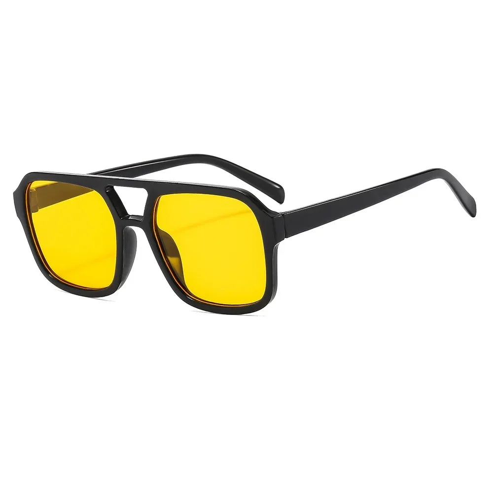 Vintage Square Sunglasses for Woman Retro Brand Sun Glasses Female Black Yellow Fashion Candy Colors Oculos De Sol Feminino