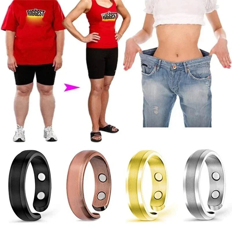 Energy Magnetic Tourmaline Ring Health Care Jewelry For Man Women Ring Bangle Slimming Product Magnetic Ring
