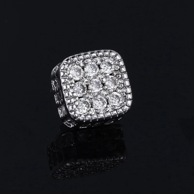 Fake Ice Out Earrings For Men Women Strong Magnet Magnetic Stainless Steel Non Piercing Hip Hop Rock Fashion Jewelry Accessories