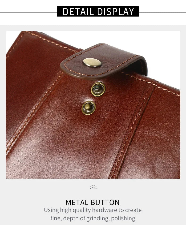 Classic Men's Genuine Leather Wallet Credit Card Holder RFID Coin Purse