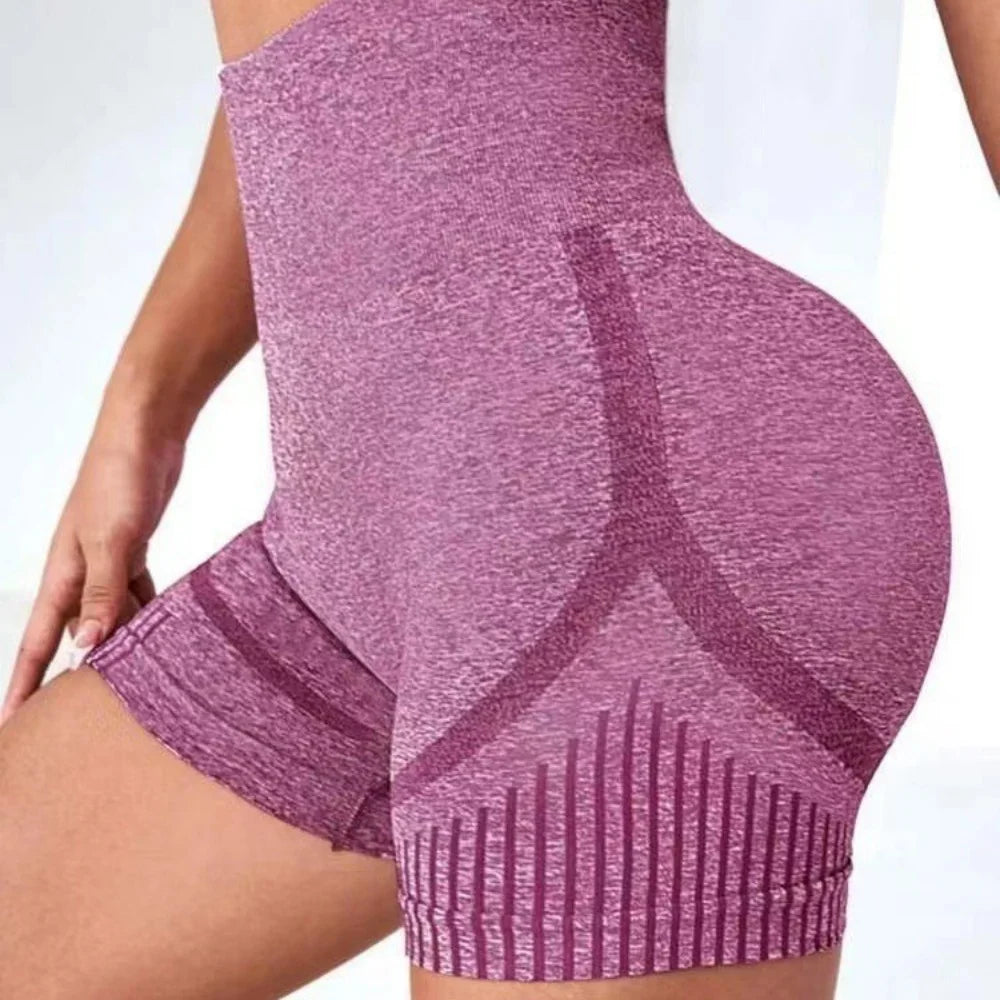 New Women Seamless Sports Yoga Shorts High Waist Lift Butt Running Gym Leggings Elastic Scrunch Sportswear