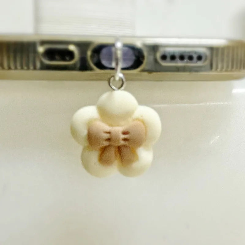 Cute Bear Phone Dust Plug For Iphone For Samsung Type-C Interface Decorative Accessories Dust Cover Dust Cover Kawaii