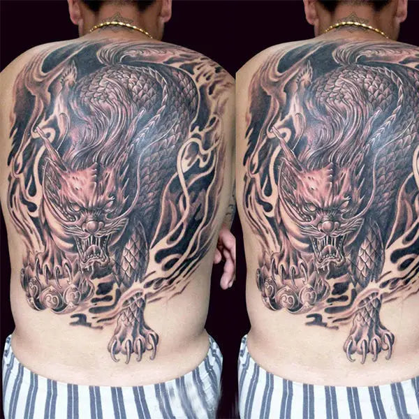 Lasting Angel Fake Tattoo Full Back Traditional Art Tattoo Sticker Punk Snake Temporary Tattoos Waterproof Tatuajes Temporales
