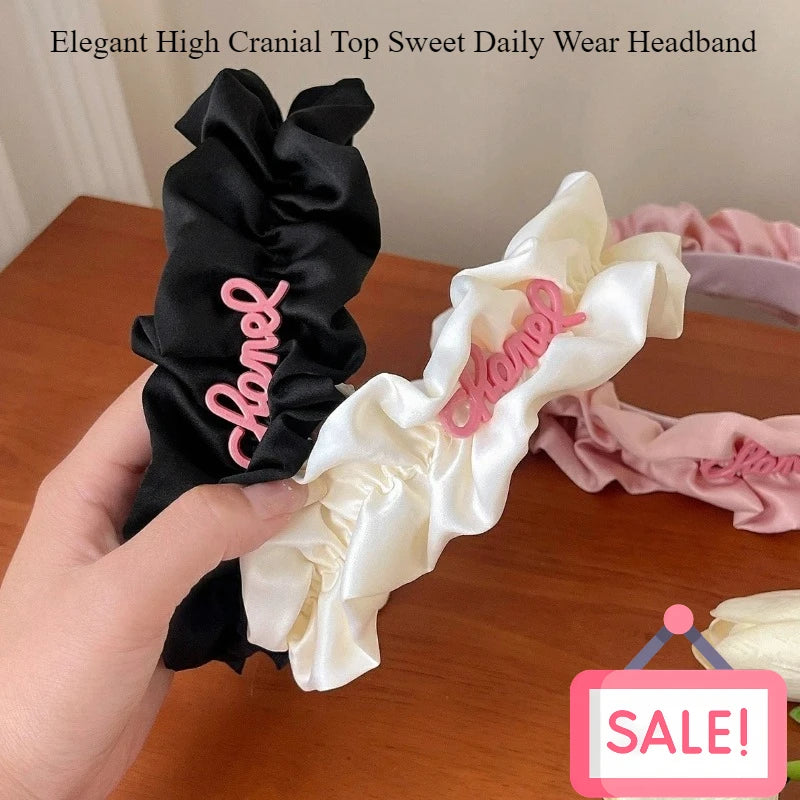 1PC Elegant High Cranial Top Compression Pleated Exquisite Hair Accessories Fashion Sweet Daily Wear Headband 도매