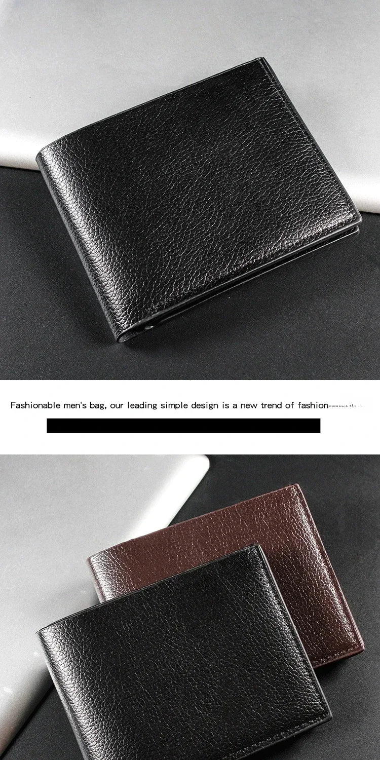 Men's Wallets Premium Product  for Man Short Black Walet Portefeuille Homme  Purse  Clutch Purse  Card Holder  Photo Holder