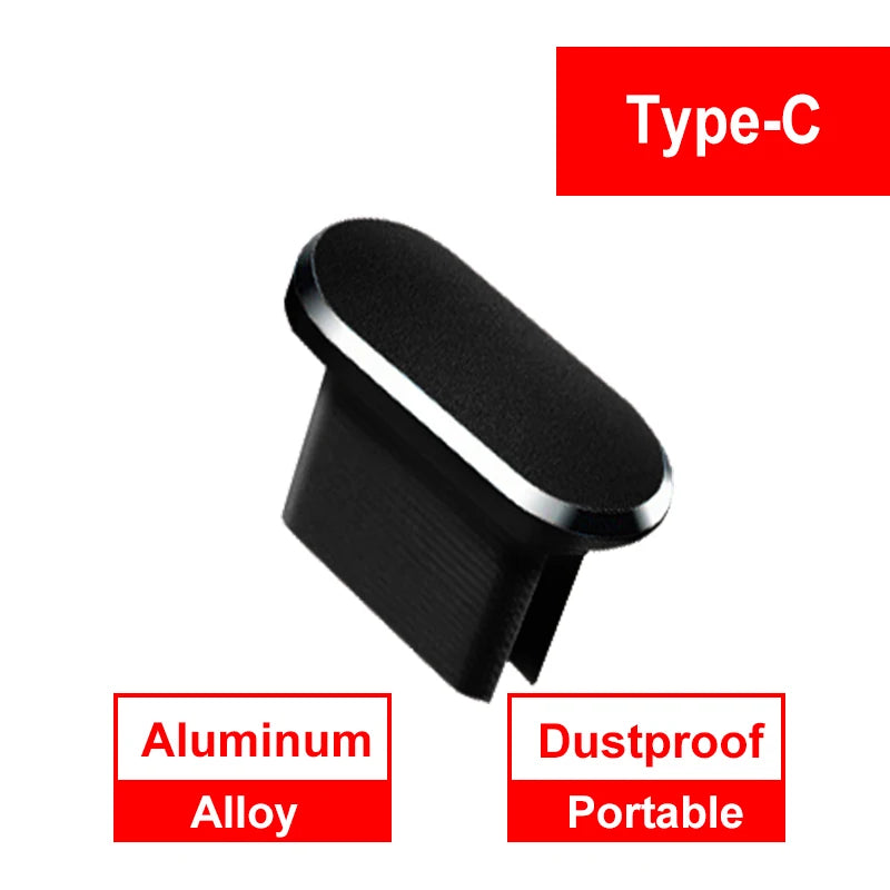 Metal Type C Dust Plug 3.5mm Earphone Jack Sim Card Pin Port Anti-dust Plug Cover Cap for Samsung Huawei Xiaomi iPhone Dust Plug