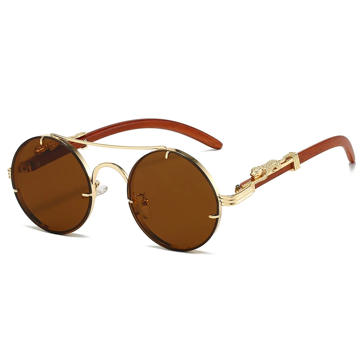 Retro Round Metal Sunglasses Fashion Pilot Gradient Driving Men's Shades Women Vintage Trendy Brand Design Sun Glasses