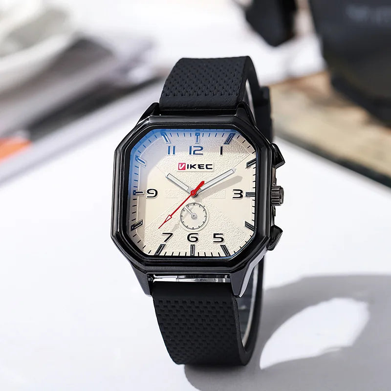 Brand Big Dial Men Watch Dropshipping Square Sports Watch Luxury Silicone Strap Gift Clock Student Wristwatch Wholesale