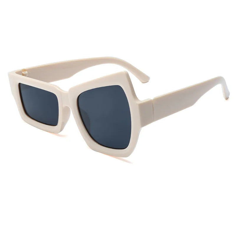 Funny Glasses With Raised Eyebrows on One Side Fashion Hip Hop Sunglasses Irregular Personality UV400 Sun glasses for Men Women
