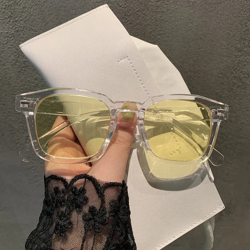 Vintage Sunglasses  Unisex Rectangle Fashion Design Retro Sun Glasses Female Lady Eyeglass Cat Eye Casual Goggles 2023 New