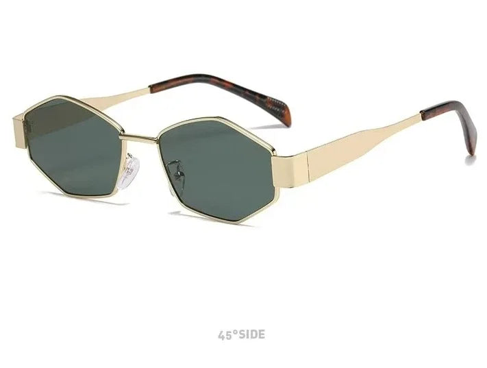 Fashion Hexagon Sunglasses Women 2025 Luxury Brand Design Unique Polygon Sun Glasses Men Vintage Small Frame Eyewear Shades