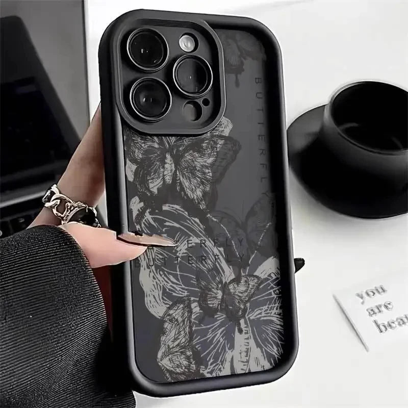 Liquid Silicone Case For iPhone 11 Funda iPhone 15 11 12 13 14 Pro Max XR XSMax 7 8 Plus SE 2020 2022 Lens Protection Soft Cover
