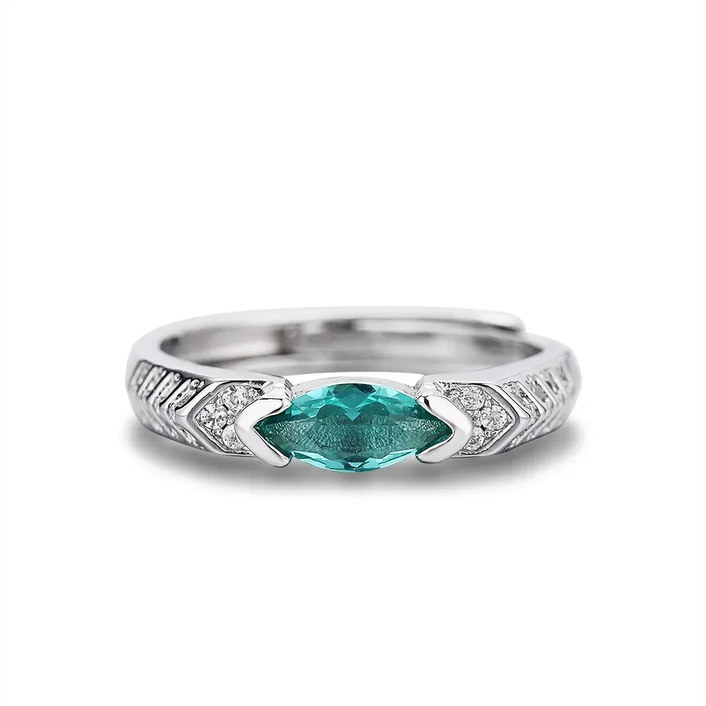 Hot Selling Colored Horse Eye Ring Set with Swiss Diamonds/Cubic Zircon Hip-hop Pop Style Mens  Rings