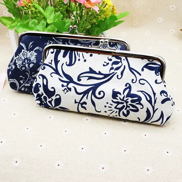 Long Coin Purse Wallet Women Vintage National Wallet Card Holders Hasp Printing Creative Clutch Bag Good Gift Women's Purses