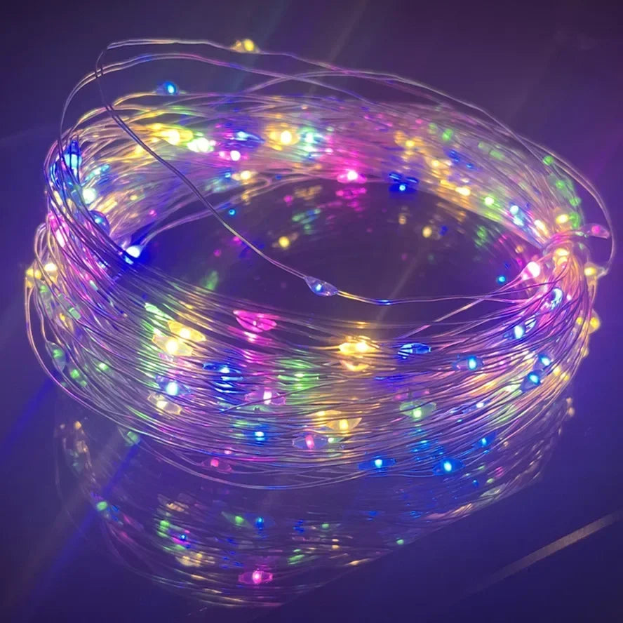 5M Waterproof LED String Lights Copper Wire Fairy Lights Battery Operated DIY Wedding Party Christmas Decoration Lights String