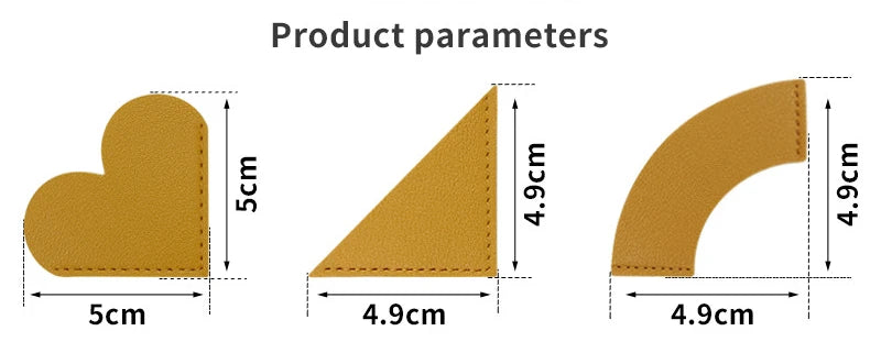 PU Bookmark Leather Heart Bookmark Mini-portable Gift Heart Bookmark Page Folder Corner Protective Cover School Supplies