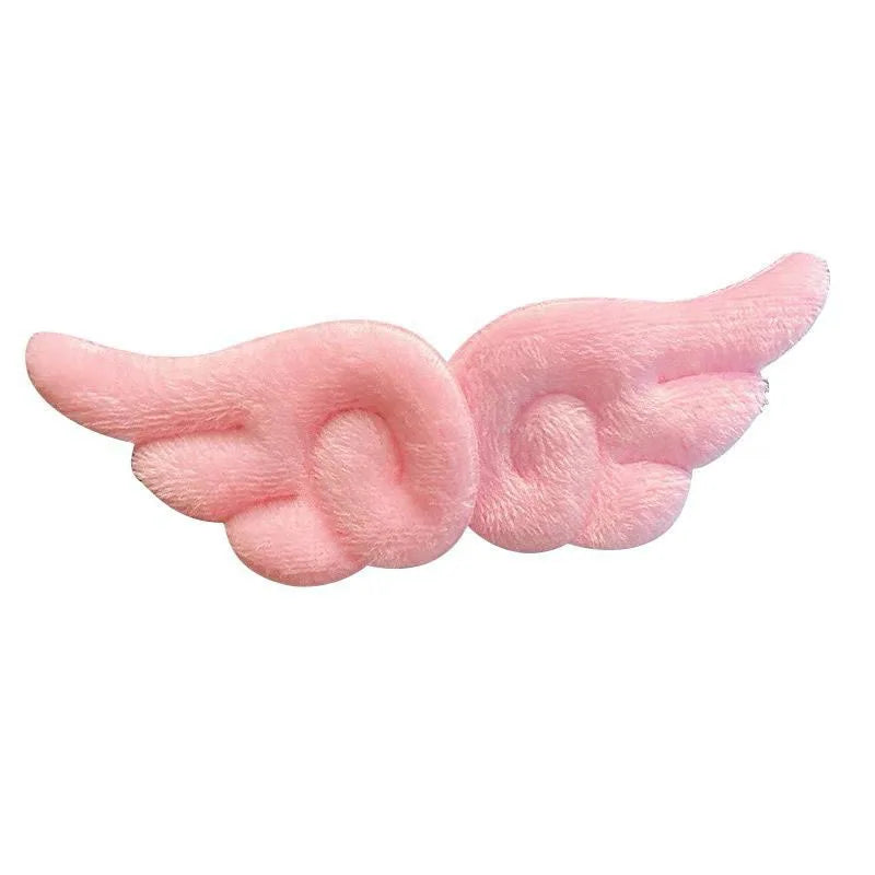 2pcs Angel Wing Hair Clips Girls Kids Cartoon Plush Pins Barrette Wing Hair Hoop Christmas Dress Up Hairpin Accessories 헤어핀