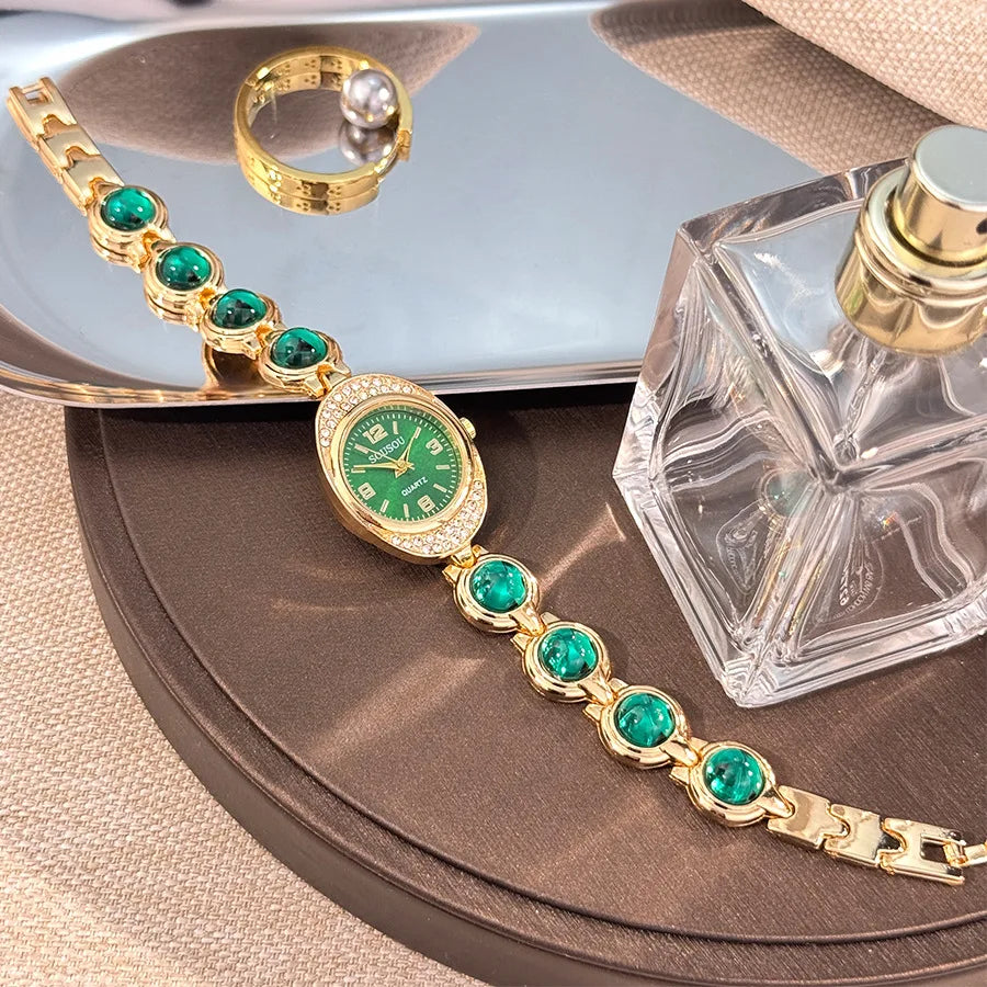 Luxury Bracelet Women Watches New Ladies Yuanbao Shaped Rhinestone Inlaid Women's Quartz Wristwatch Fashion Watches Dropshipping