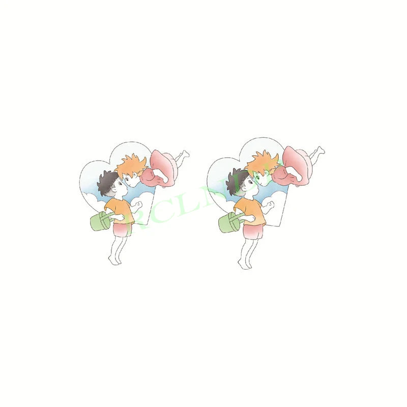 Waterproof Temporary Tattoo Sticker Anime Cartoon Kids Sea Love Pattern Flash Tatoo Fake Tatto Body Art for Woman Men