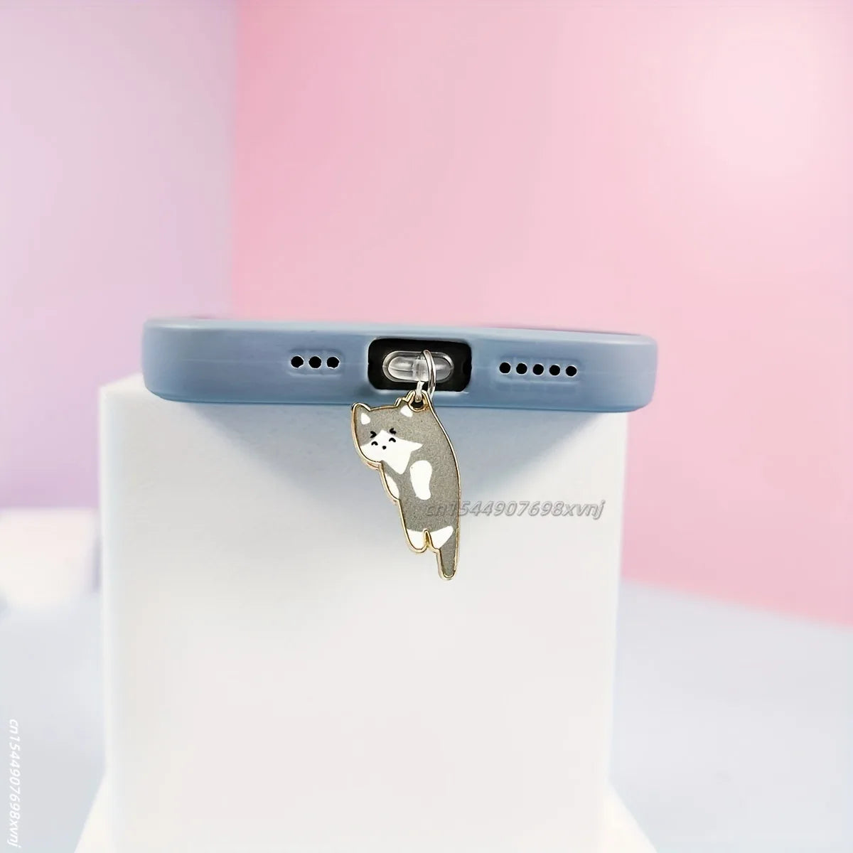 1pcs cat phone dust plug suitable for iPhone for Samsung Type-C interface dust plug phone suspension accessories cute cat