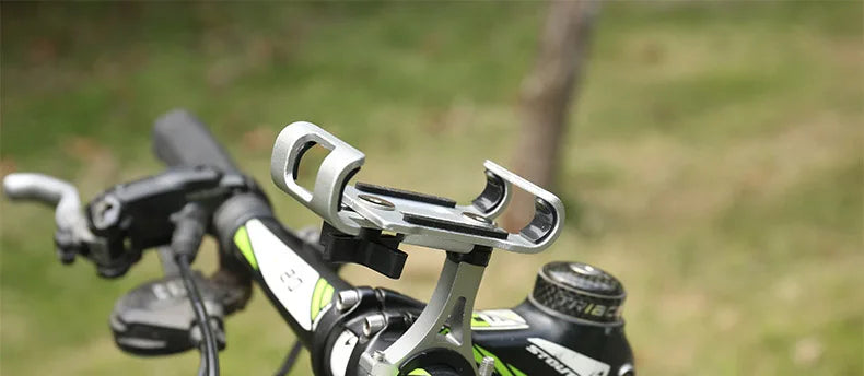 Aluminum Alloy Mobile Phone Holder MTB Bicycle Metal Cellphone Stand Shock-proof Fixed Navigation Bracket Bike Moto Accessories