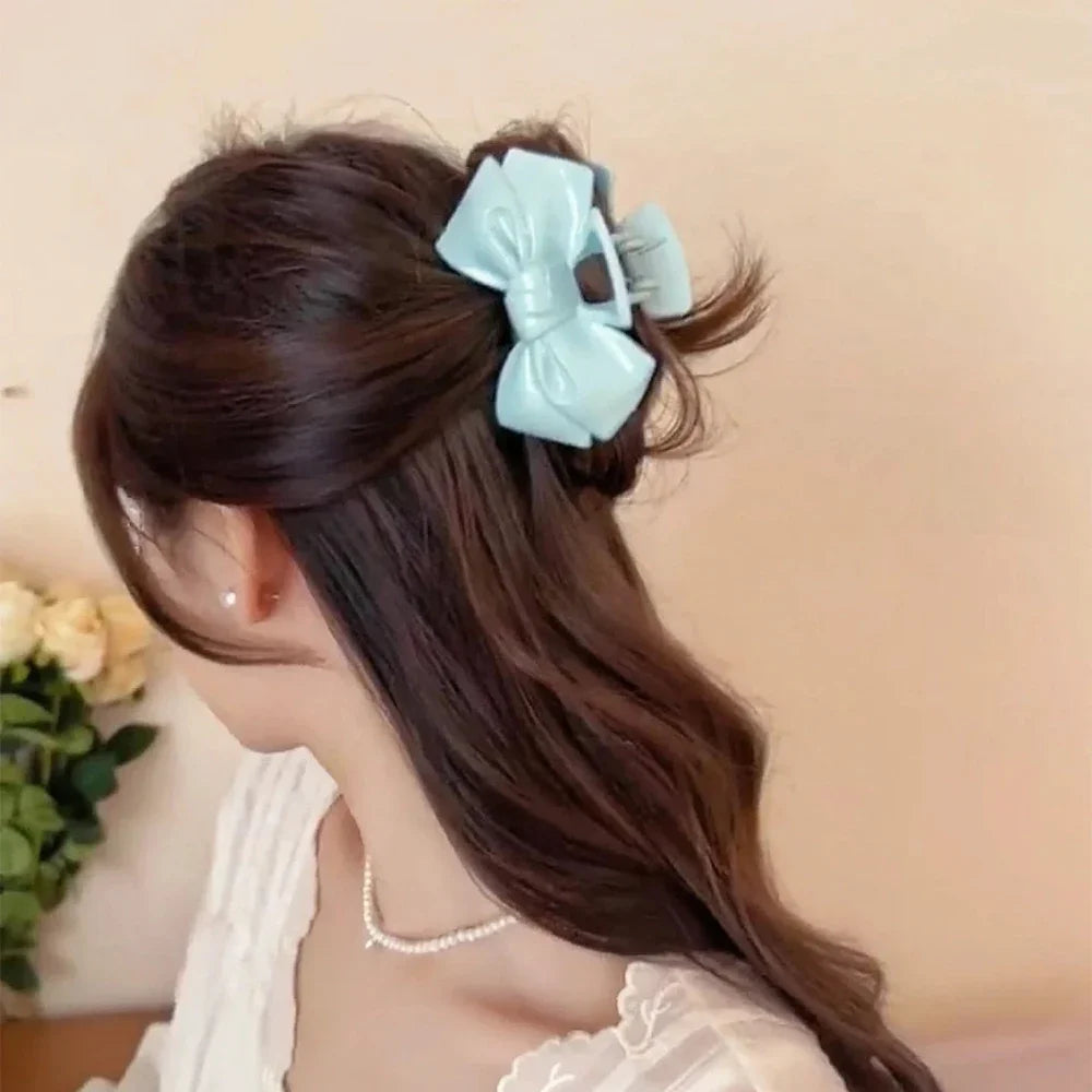 Cream Blue Starfish Bowknot Hair Claw Fashion Lady Star Hairpins Beach Vacation Hair Clips for Girls Ornament Hair Accessories