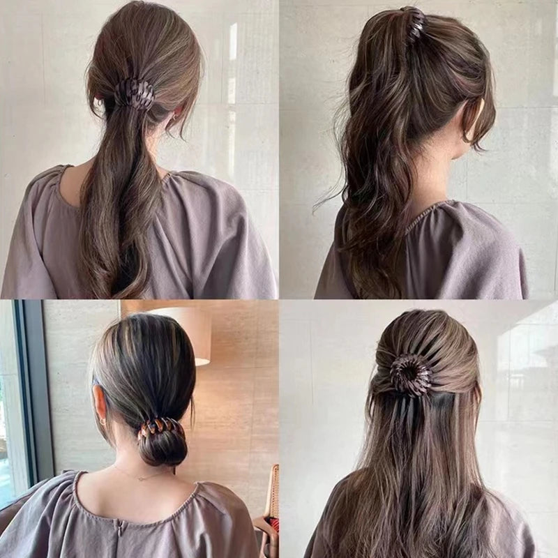 Ponytail Hair Rings Clips Hair Clips Women Bird Nest Shaped Hair Hairpin Simple Magic Lazy Braider Tool Women Hair Accessories