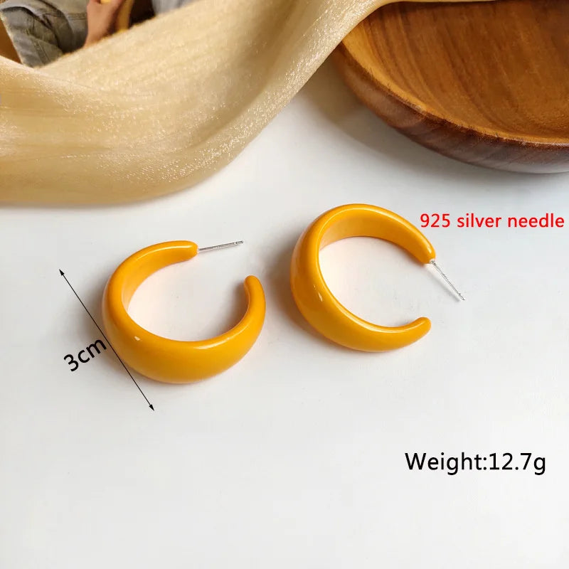 New Women Dangle Earrings Yellow Metal Pendants Geometric Imitation Pearl Drop Earrings Korean Fashion Ear Jewelry pendientes
