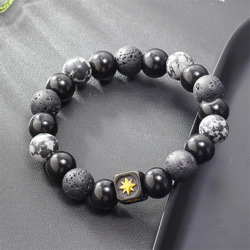 Volcanic Stone Bracelet for Men Lava Stone Beads Bracelet Tibetan Buddha Wrist Chain Women Men Jewelry Gift New Bracelets