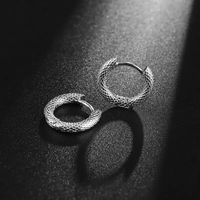 Fashion Personality Creative Snake Winding Plant Vine Hoop Earrings for Men Women Daily Wear Hypoallergenic Luxury Jewelry