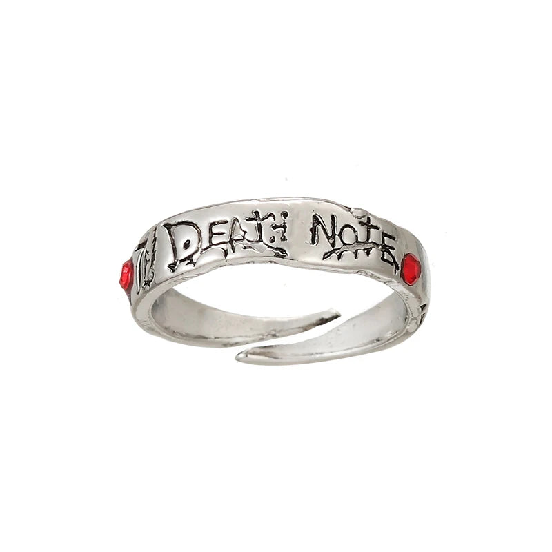 Fashion Anime Death Note Yagami Light Alloy Rings Cosplay For Men Women Adjustable Ring Props Jewelry Accessory Gifts